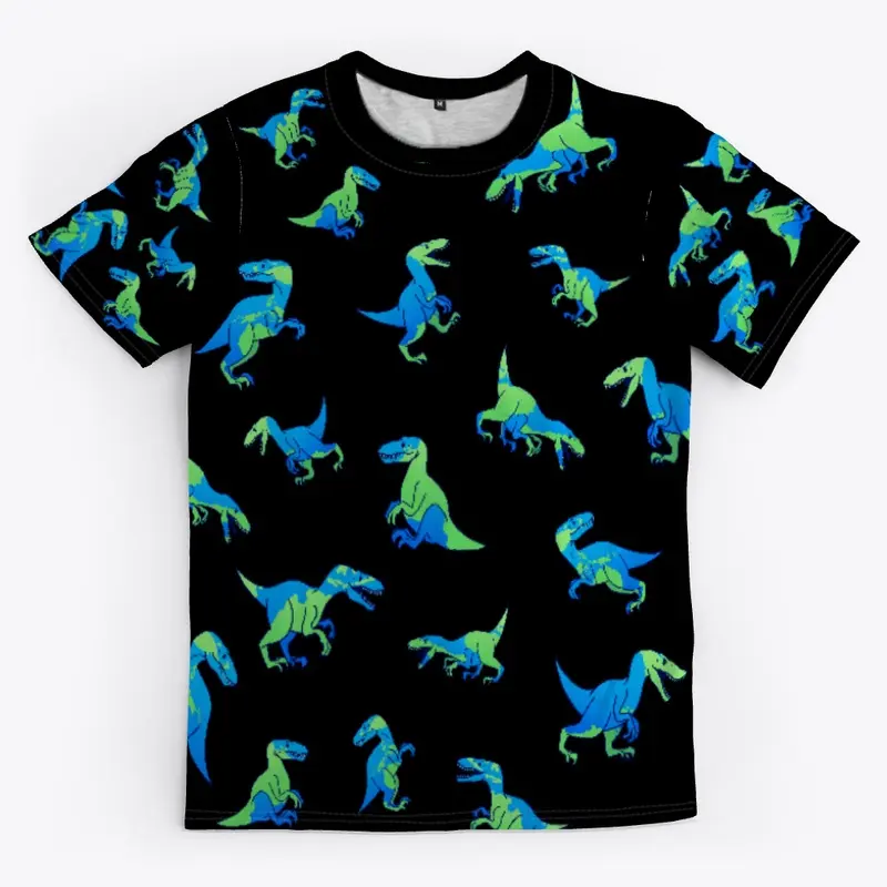 Dinosaurs all over (dark)